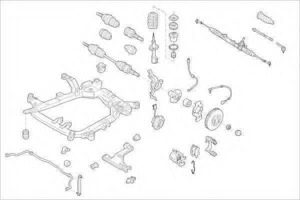 DELPHI OPEL15333F Підвіска колеса