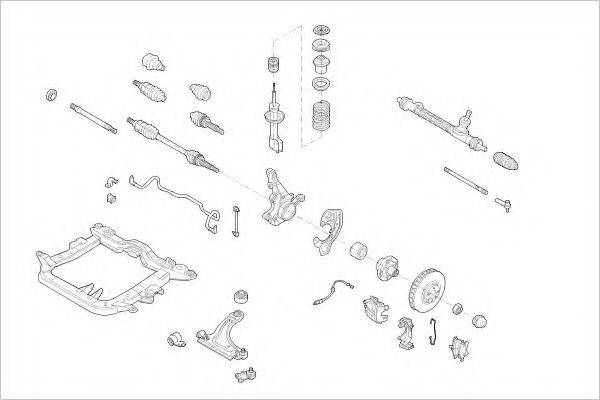 DELPHI OPEL17205F Підвіска колеса