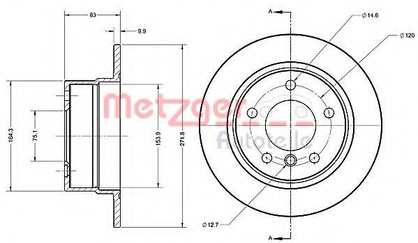 METZGER 6110444 гальмівний диск