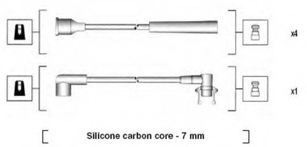 MAGNETI MARELLI 941215130798 Комплект дротів запалювання