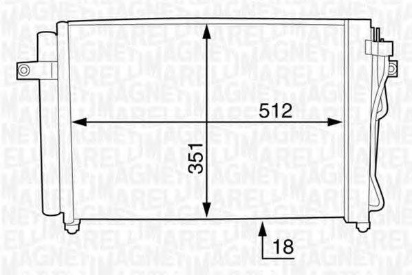MAGNETI MARELLI 350203612000 Конденсатор, кондиціонер